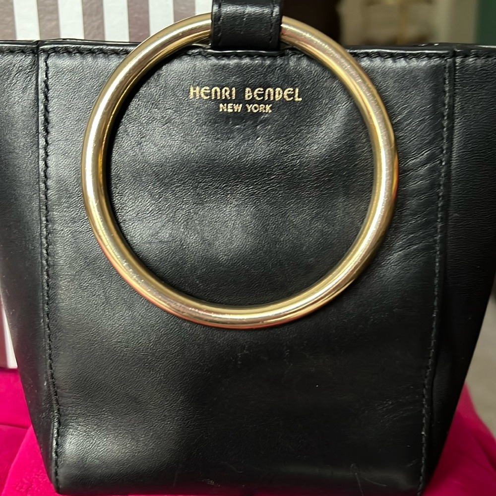 Henri Bendel Black Mini Bag with Gold Accent - Picture 7 of 15